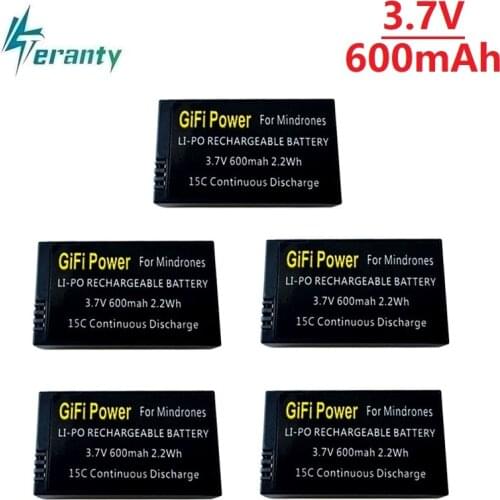 3.7V 600mah Replacement Lipo Battery Large Capacity Drones Battery For Parrot MiniDrones Mambo Jumping Sumo&Rolling Spider 5pcs