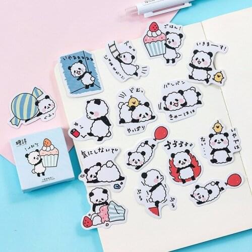 45PCS/box Creative Black Eye Diary Paper Lable Stickers Crafts And Scrapbooking Decorative Lifelog Sticker DIY Stationery