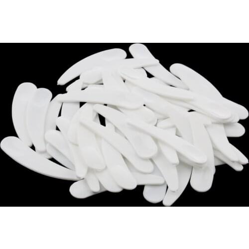 50 PCS Cosmetic Spatula Spoon for Masks, Creams Etc. (White), Made of High