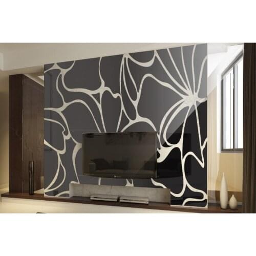 Acrylic embossed mirror three-dimensional wall stickers bedroom wall stickers living room tv wall home accessories