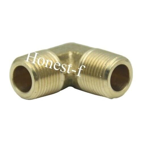Lead Free Brass Pipe Fitting 90 Deg 3/8" Male NPT Elbow Air Fuel