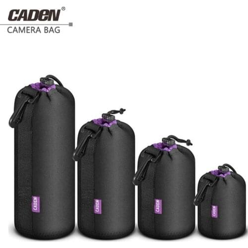 CADeN Camera Lens Pouch Bag Neoprene Waterproof Soft Video Camera Lens Pouch Bag Case Full Size S M L XL Camera Lens Protector