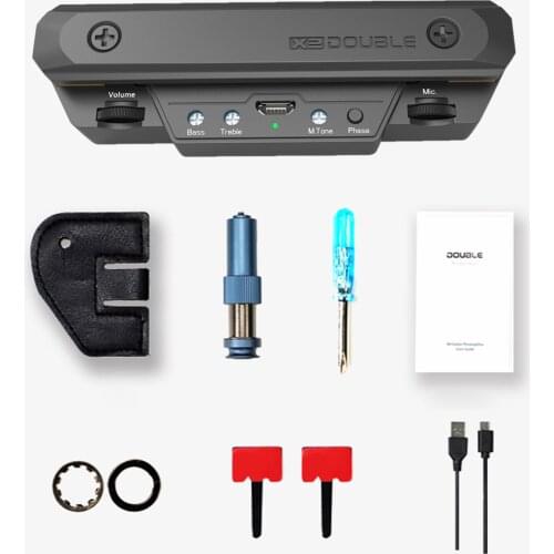 DOUBLE X0 Guitar Pickup Preamp Soundhole Pickup with Volume & Tone Control Musical Instrument Accessories for Acoustic Guitar