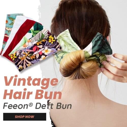 Feeon Deft Bun Fashion Hair Band Women Summer Knotted Wire Headband Print Hairpin Braider Maker Easy To Use DIY Hair accessories