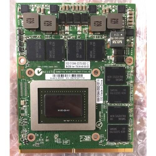 Brand New Quadro 4000M Q4000M GDDR5 2GB Video Graphics Card With X-Bracket N12E-Q3-A1 For Dell M6600 M15X HP 8740W 8760W