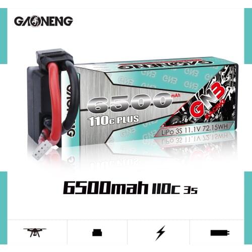 Gaoneng GNB 6500mAh 11.1V 110C 3S Lipo Battery T XT60 XT90 EC5 Plug for RC HSP 1/8 1/10 Buggy RC Car Axial Scx10 RC Boat parts