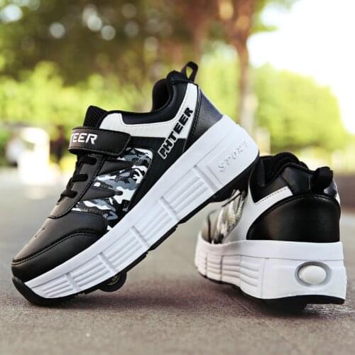 Childrens Heely Walking Shoes Single Wheel Male Students Adult Multifunctional Automatic Invisible Double Wheels Detachable