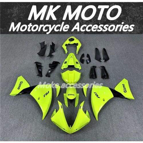 Motorcycle Fairings Kit Fit For Yzf R1 2009 2010 2011 2012 Bodywork Set High Quality ABS Injection NEW Neon Black fluorescence