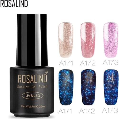 ROSALIND Nails Polish 7ML Luminous Rose Gold Gel Nail Polish Set For Nail Extension Design Manicure Hybrid Gel Varnish Nail Art