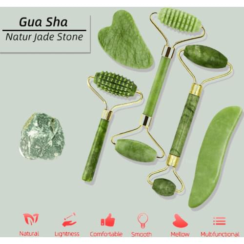 Guasha Jade Roller Natural Massager For Face Gouache Scraper For Face Massager Scraper For Face Microniddle Roller Face Gua Sha