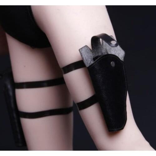 1/6 Scale Left/Right leggings Holster Agent Black Gun Weapon Holster Accessory action figure toys