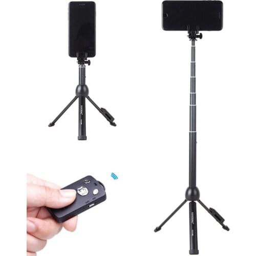 Mobile Phone Selfie Stick Tripod, Aluminum Alloy Telescopic Pole Mobile Phone Selfie Artifact, Charging Bluetooth Remote Control