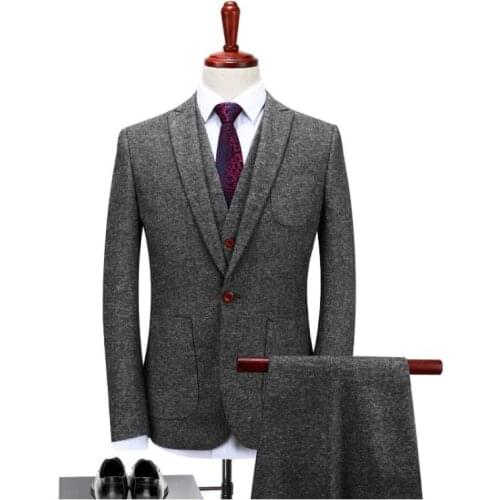 2019 Men Wedding Suits Casual Male Blazer Suit Mens Business Terno Masculino Slim Fit Men Suits For Wedding 3 Pieces Set