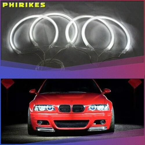 Niscarda Angel Eyes Light For BMW E36 E38 E39 E46 White Car LED CCFL Halo Rings Headlight Auto DRL 4x 131mm Lamp Kit