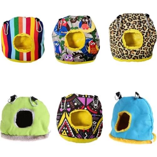 New Parrot Plush Nest Winter Warm Hammock Pet Hanging Swing Bed Cave Birds Cage House Decor Bird Supplies 6 Styles Drop Ship