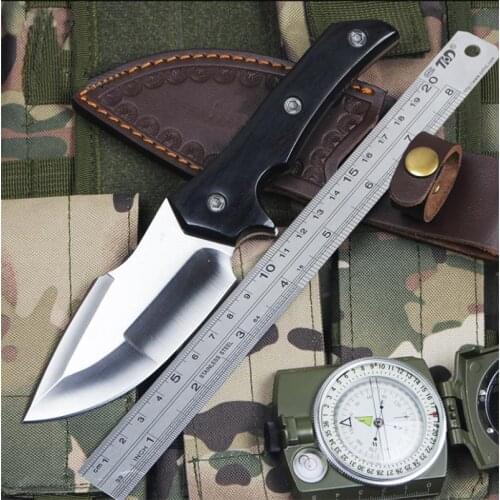 Fixed Blade Knife height hardness protection straight knife survival in the wild sharp blade portable knife outdoor tool