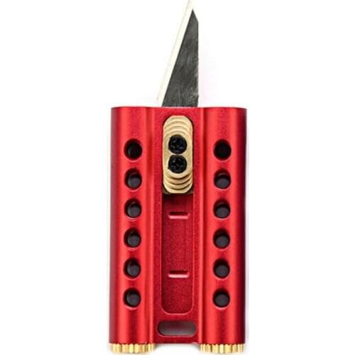 Mosquito Repellent EDC Mini Folding Knife Detachable Knife Paper Cutting Mini Blade Knives Brass Pocket Key Ring