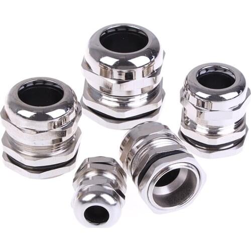 PG9 Cable Gland Metal Waterproof Cable Glands Joints Adjustable Connector for 4-8mm Dia Cable