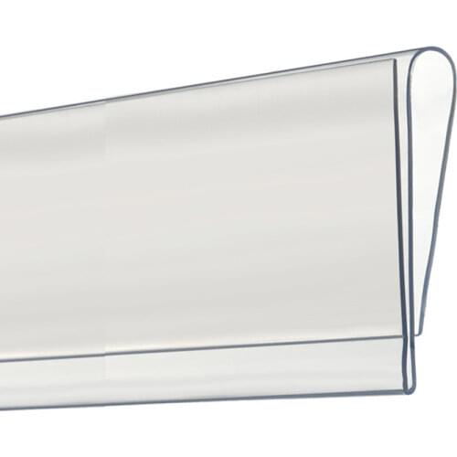 Plastic PVC Shelf Data Strips S N Type on Merchandise Price Talker Sign Display Label Card Holder for Store Glass Rack 100pcs