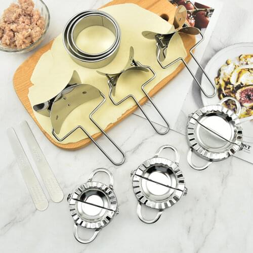 Portable Dumpling MakerStainless Steel Dumpling Mold and Dough Press Cutter Empanada Press Pie Ravioli Press and Dumpling Peeler