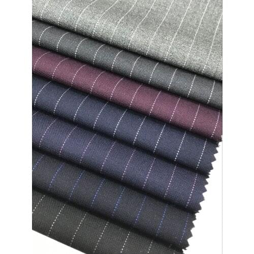 Supply Suit Striped Fabric Striped Shuttle Fabric Uniform Fabric Casual I Vertical Stripe Spring and Autumn Fashion Suit