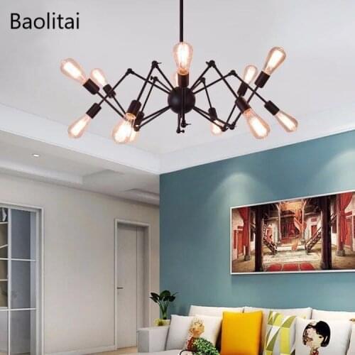 Spider Chandelier Iron LED Design Modern Loft Vintage Industrial Home Decor Dining Room Luminaires Ceiling Hanging Lamp Tree