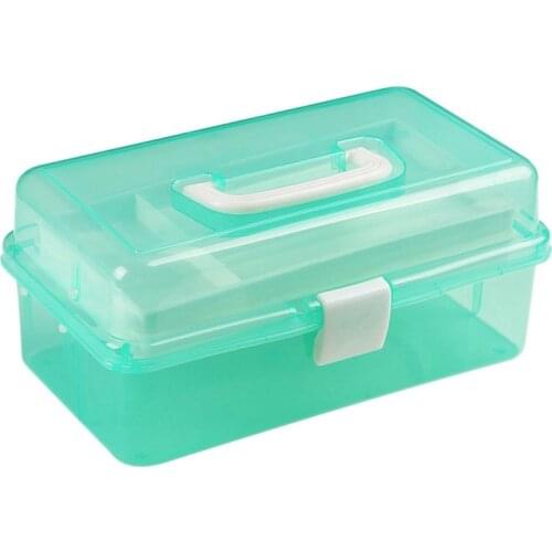 Hand-Held Desktop Storage Box Makeup Organizer Jewelry Nail Polish Container Manicure Tool Case