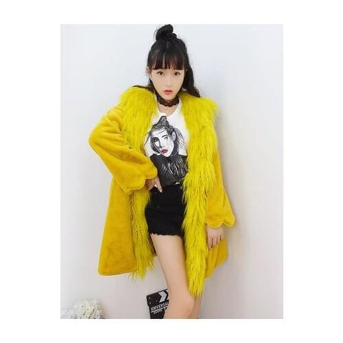 Top brand Wool Collar Women Faux Rex Rabbit Fur Coat N55 high quality