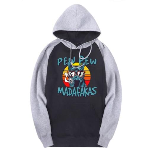 Pew Madafakas Mens Sweatshirts Raglan Hooded 2020 Casual Pullovers Autumn Winter Harajuku Solid Hoodies Male Black Hoody Homme