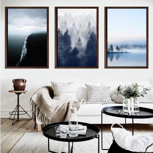 SVITY 3 Piece Wall Picture Print Nordic Art Landscape Poster Scandinavian Canvas Painting For Living Room Home Decor FA722