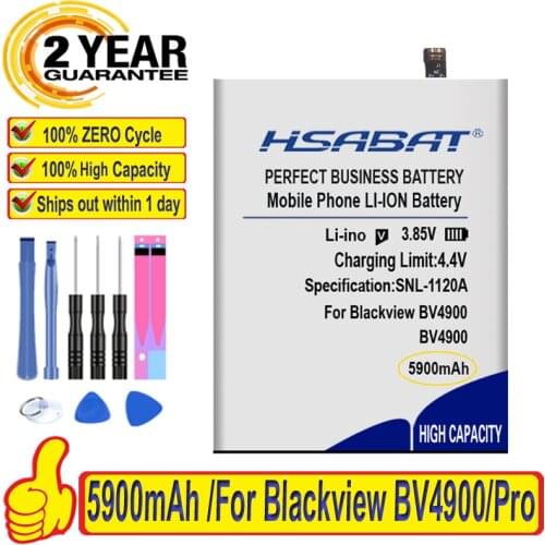 Top Brand 100% New 5800mAh Li616077HTT Battery for Blackview BV4900 Batteries + free tools