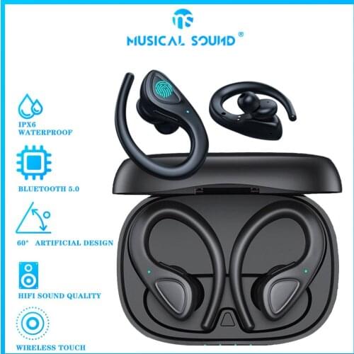 Ms Tws Earphone Wireless Headset Voice Assistant Touch Control Voice Assistant Waterproof Earbuds Headsets With Microphone