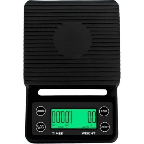 Coffee Scale with Timer, Digital Kitchen Food Scale, 5000G/0.1G Digital Coffee Scale with LCD Backlight Display