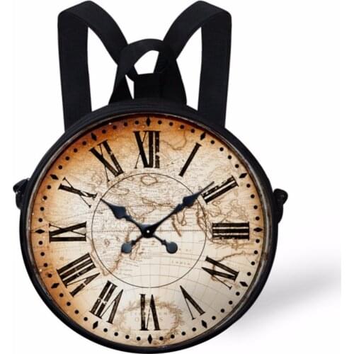 ELVISWORDS Women Circle Crossbody Pack Clock Bag for Teen Girls Music Notes Print Shoulder Pouch Casual Round Bag Shopper Purse