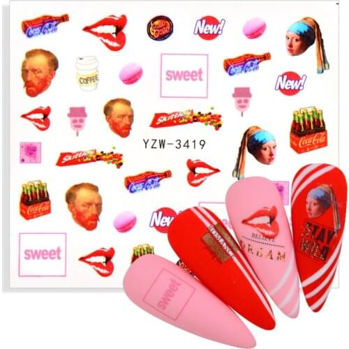 1pcs Angel Cupid 3D Water Transfer Nail Sticker Watermark Nail Art Tattoos Decoration Accessories Nails ornament