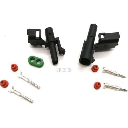 10 set 2P Connector For Weatherpack auto Waterproof Electrical Wire Cable Way Plug Car Harness 18-14 GA