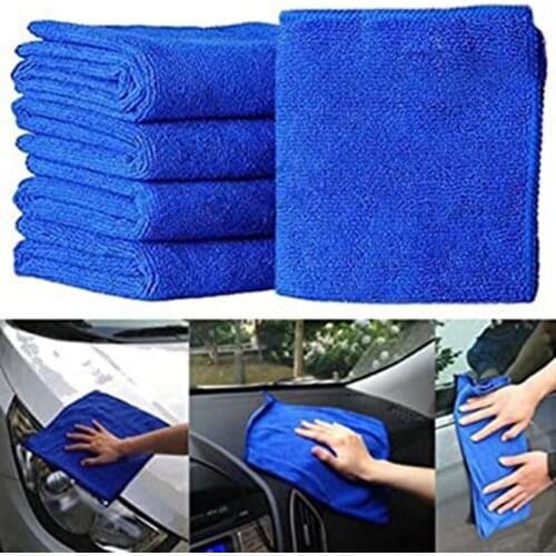 10 Pieces of Ultra-Fine Fiber Square Absorb Water Without Lint Use Car Wash Daily Cleaning Absorbent Towel