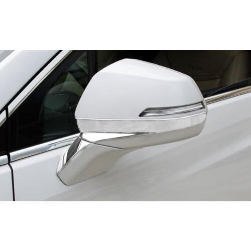 For Cadillac XT5 2016 4PCS ABS Chrome Car Side Door Rearview Mirror Protect Strip Frame Cover Trim Car Styling Accessories