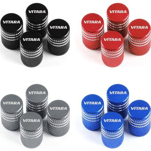 4pcs Car Styling New Aluminum Emblem Wheel Tire Valve Stem Air Caps for Suzuki VITARA car Tire Valve Caps Accessories