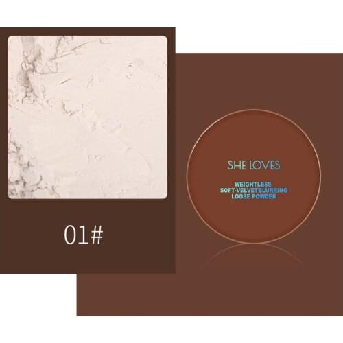8-color Loose Powder Waterproof Oil-Controlling Light Breathable Matte Setting Powder Natural Daily Face Makeup TSLM1
