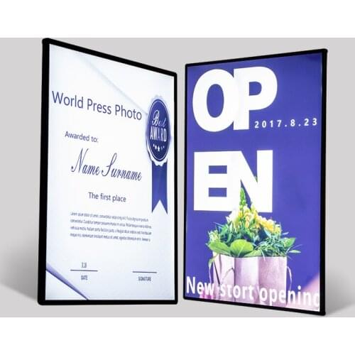 A3 Aluminium alloy advertising light box advertising led screen light box