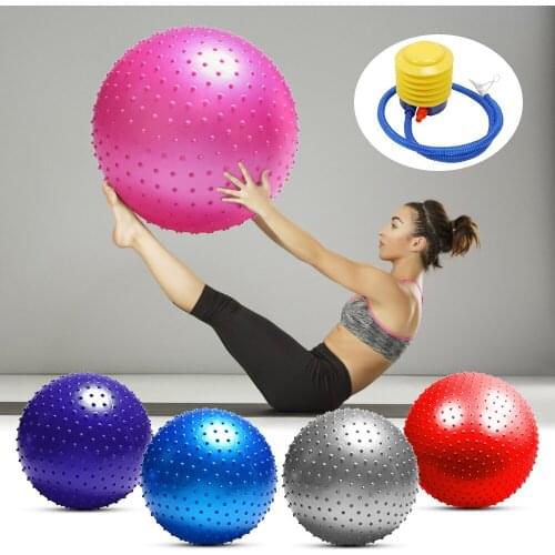 Anti-burst Yoga Ball Thickened Stability Balance Ball Pilates Physical Fitness Exercise Ball 55CM / 65CM / 75CM Gift Air Pump