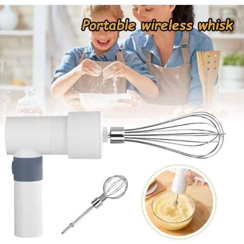 Cordless Egg Beater Electric Hand Mixer Mini Handheld Mixer Portable Kitchen Blender with 2 Egg Beaters