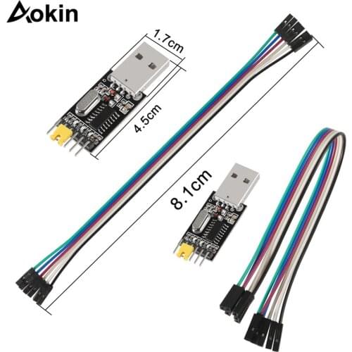 CP2102 USB 2.0 to UART TTL 6-Pin Module Serial Converter with Cables Support for Windows 2000/XP OS9 for Arduino