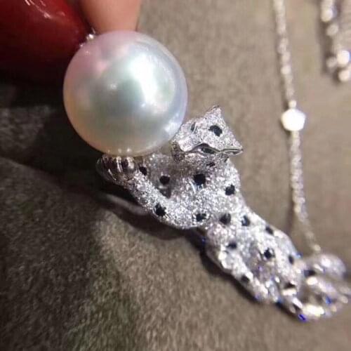 D516 Pearl Necklace Fine Jewelry 925 Sterling Silver Round 10mm Nature Fresh Water White Pearls Necklaces for Women Presents