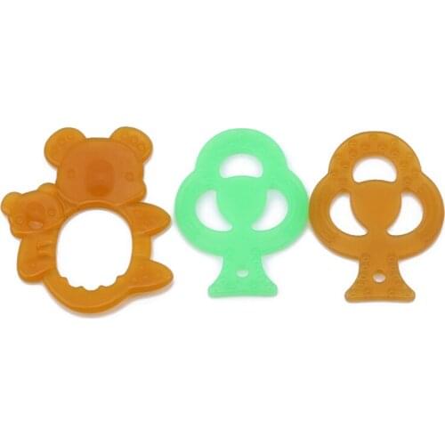 Baby Teether Silicone Bear Leaf Shape Baby Toys Infant Dental Care Toothbrush Tooth Strengthen Training Tool Baby Teething Toys