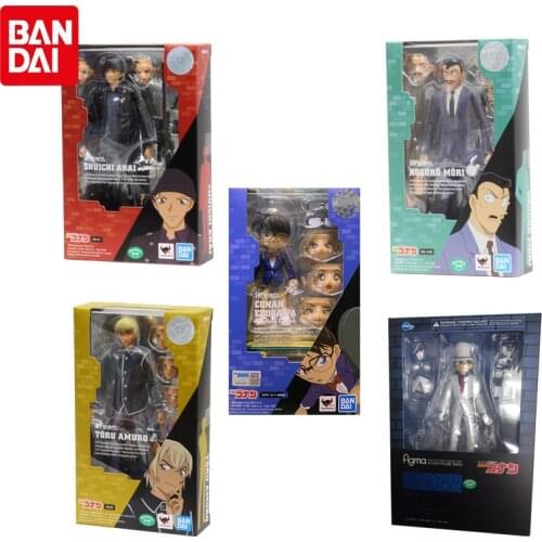 Limited edition BANDAI SHF Anime Detective Conan Movable image Richard Moore Conan Edogawa Kaitou Kiddo action figure Model toy