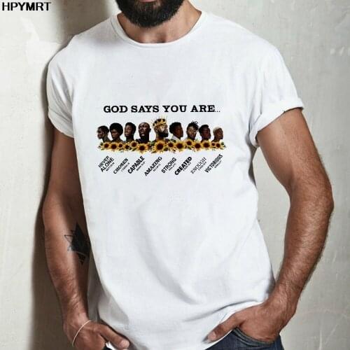 God says you are t shirt Men fashion Black Man graphic NewSummer t shirts Women Harajuku tshirt Male ort sleeve tops Clothing