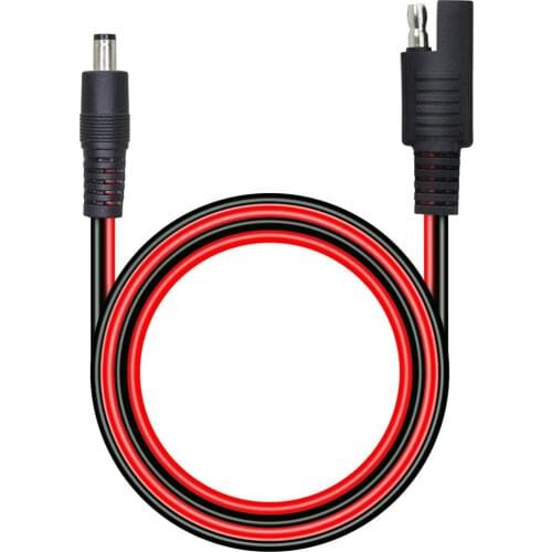 60cm 14AWG DC 5.5mm x 2.1mm Male to SAE 2 Pin Quick Disconnect Wire Harness Extension Cable for Portable Powers Solar Panel