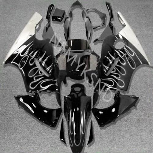 For Kawasaki Ninja ZX12R 2000-2001 ZX 12R 00-01 black white flames Motorcycle Fairing Kit (Injection molding)